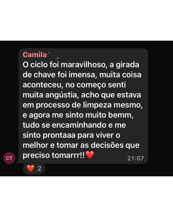 Depoimento de aluna sobre o Ciclo Vida Abundante